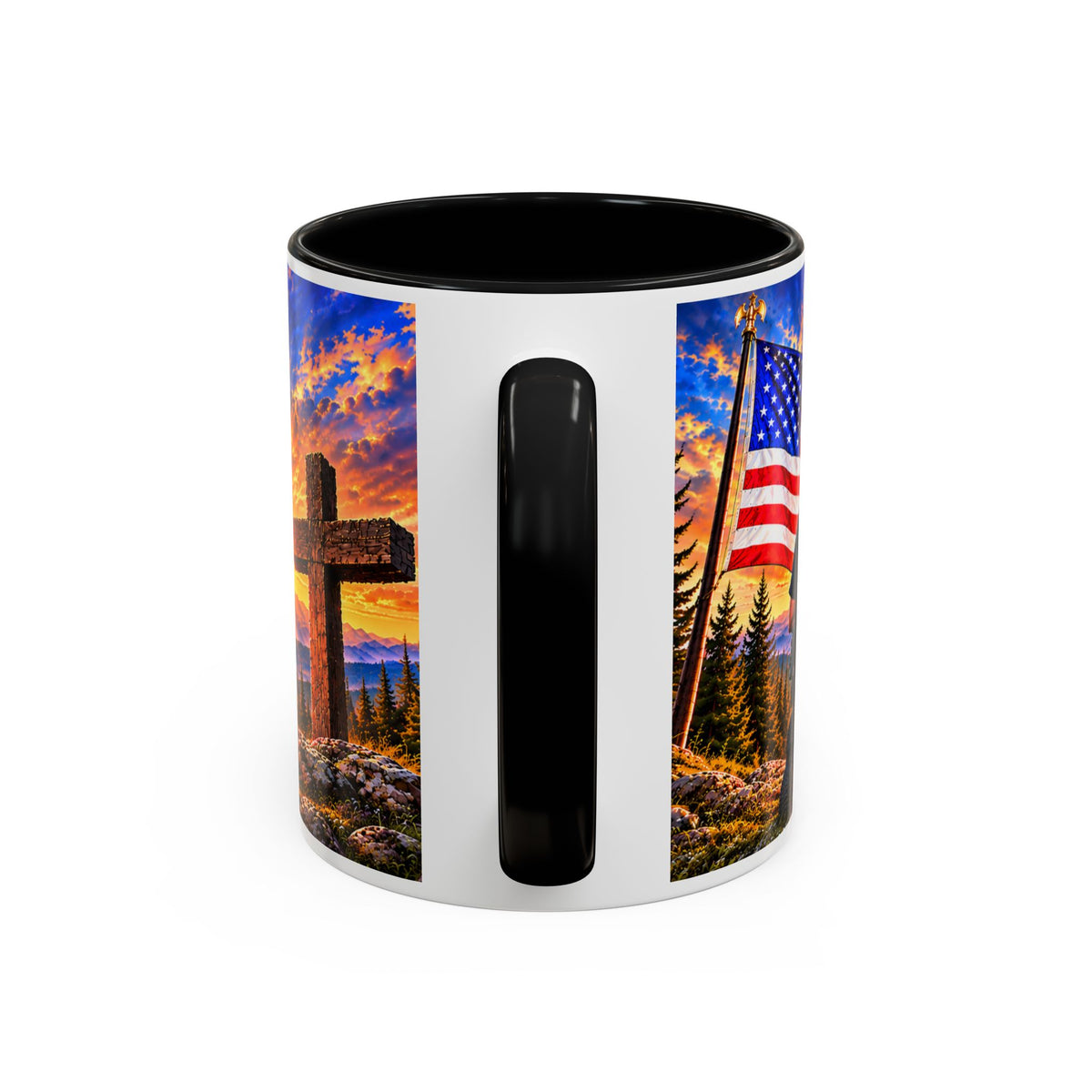 Stand for the Flag, Kneel for the Cross Coffee Mug