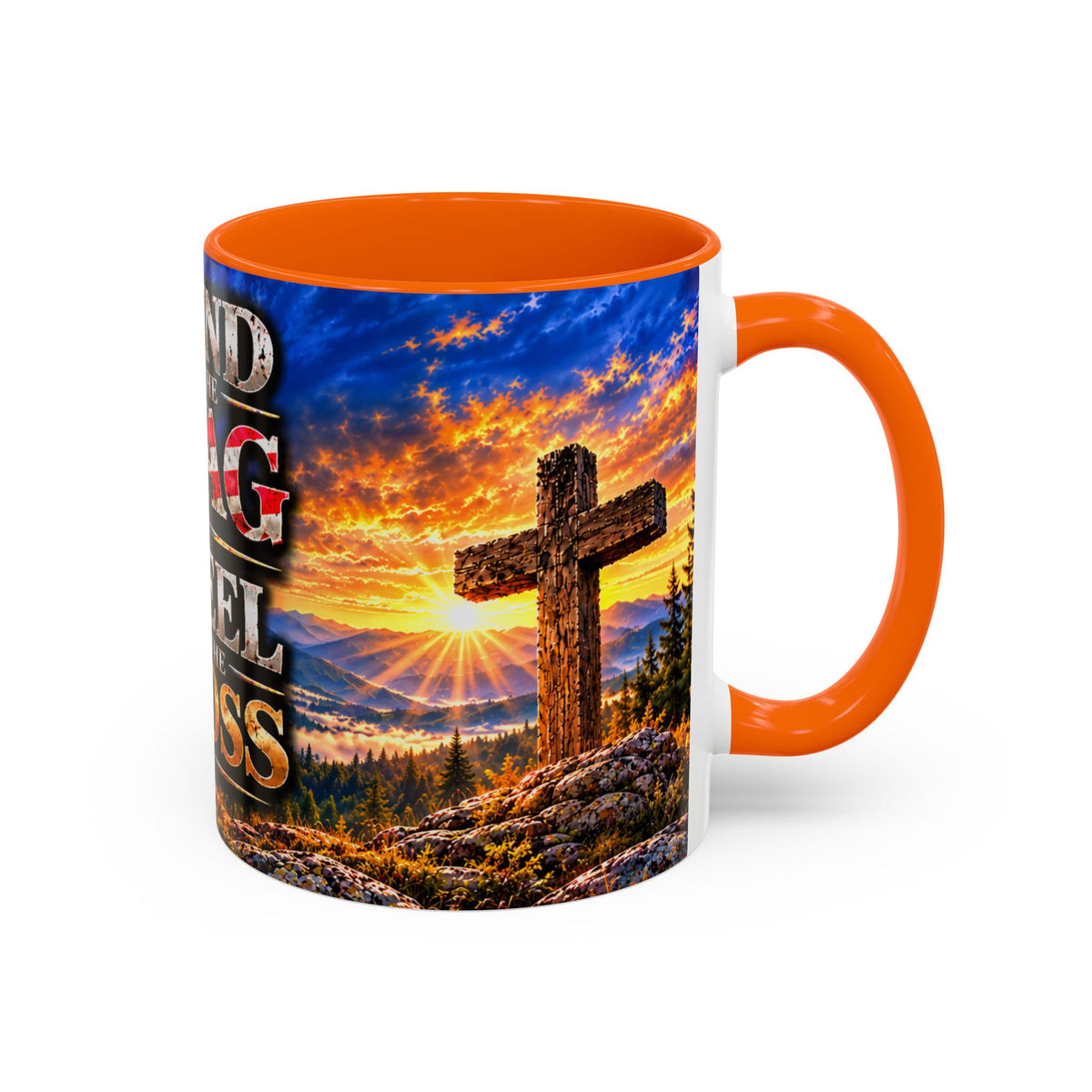 Coffee Mug - "Stand for the Flag, Kneel for the Cross" Police Officer Tribute 11oz or 15oz Mug_WF