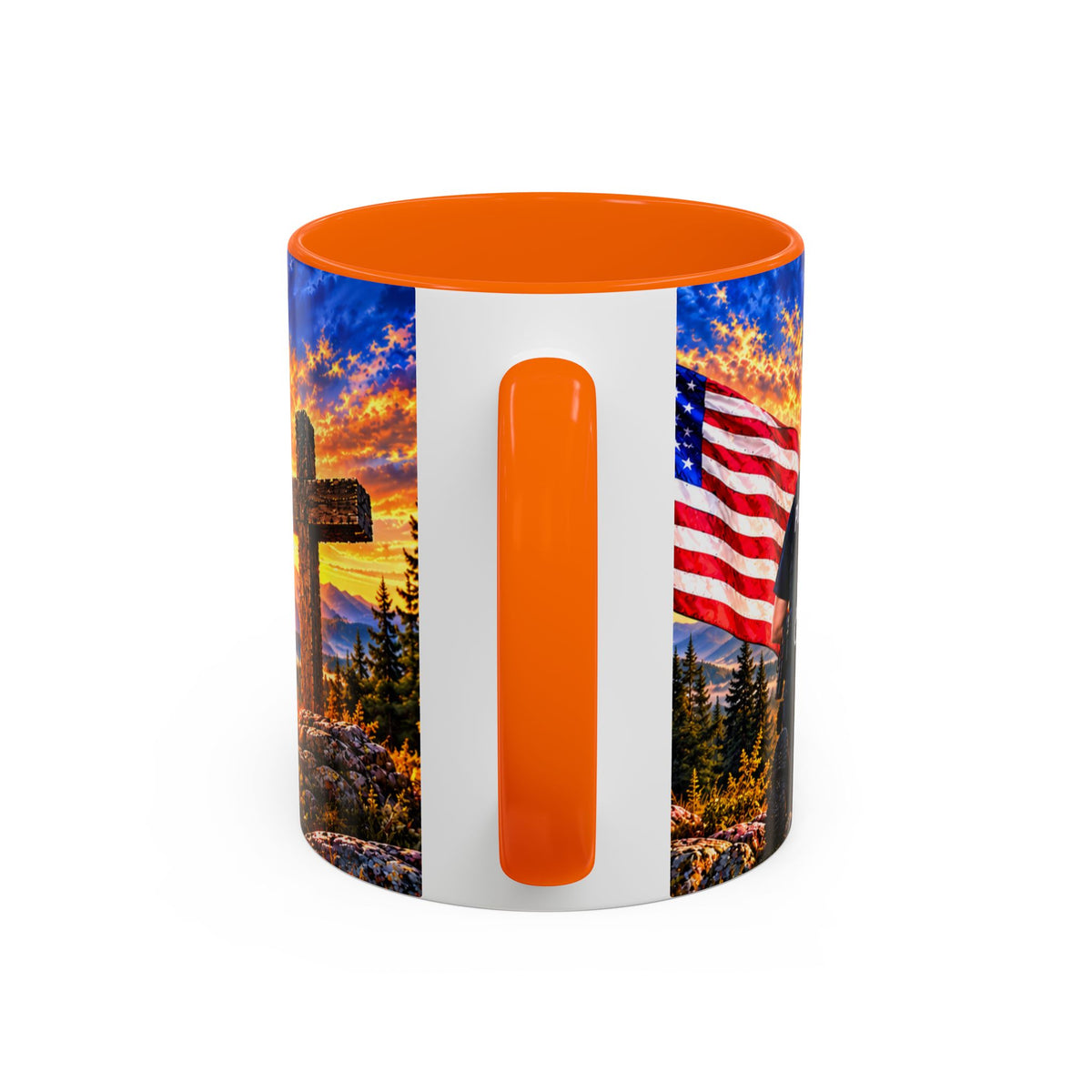 Coffee Mug - "Stand for the Flag, Kneel for the Cross" Police Officer Tribute 11oz or 15oz Mug_WF