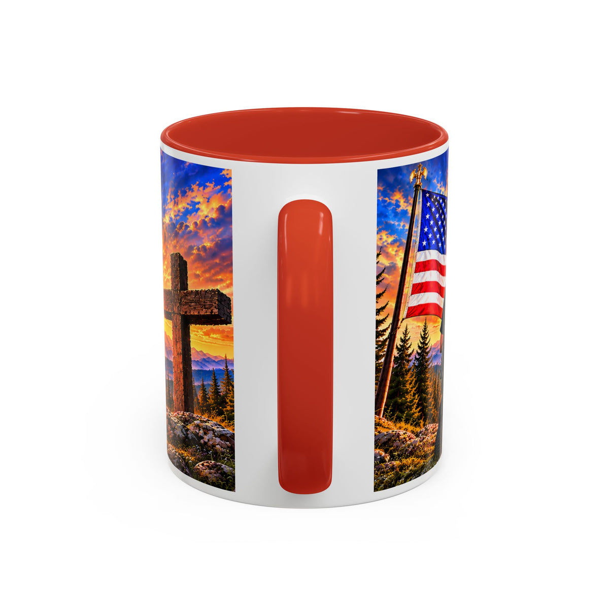 Stand for the Flag, Kneel for the Cross Coffee Mug