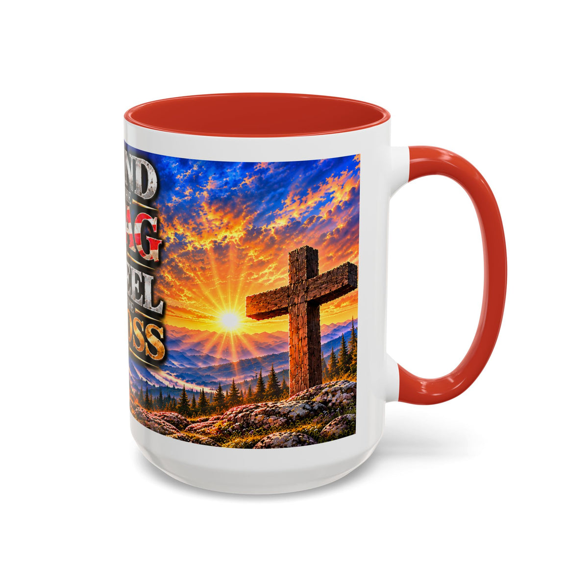 Stand for the Flag, Kneel for the Cross Coffee Mug