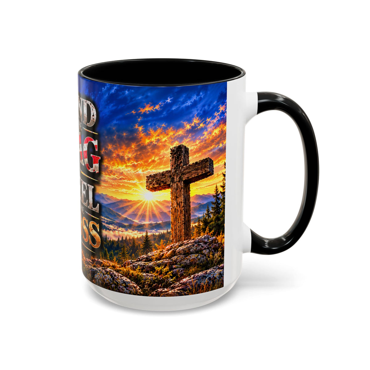 Coffee Mug - "Stand for the Flag, Kneel for the Cross" Police Officer Tribute 11oz or 15oz Mug_WF