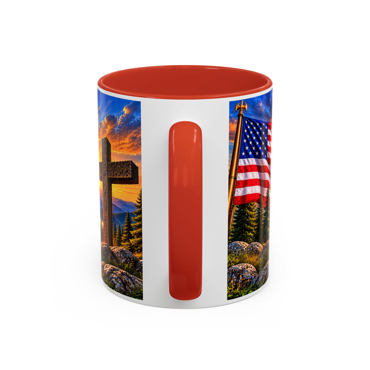 Riner_Firefighter_Stand for the Flag, Kneel for the Cross Coffee Mug_WM