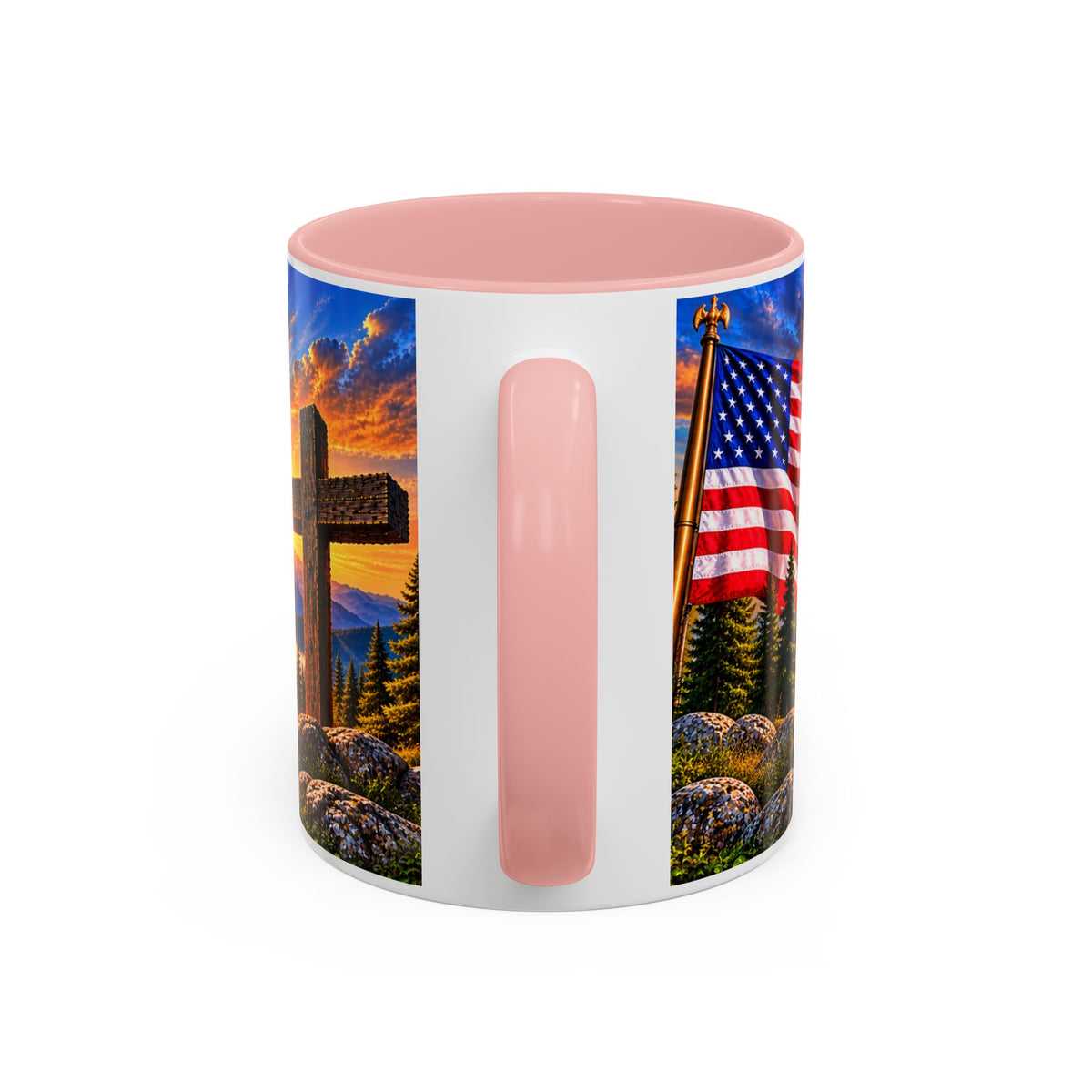Riner_Firefighter_Stand for the Flag, Kneel for the Cross Coffee Mug_WM