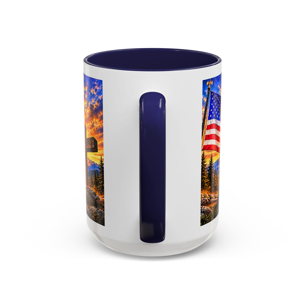 Stand for the Flag, Kneel for the Cross Coffee Mug_BF