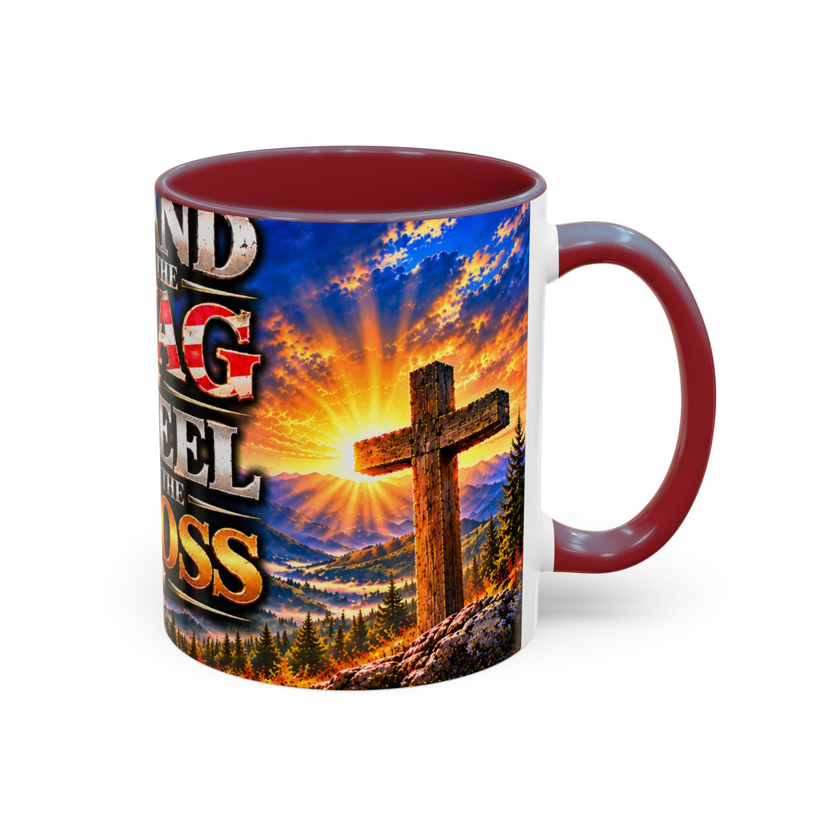 Coffee Mug - "Stand for the Flag, Kneel for the Cross" Police Officer Tribute 11oz or 15oz Mug