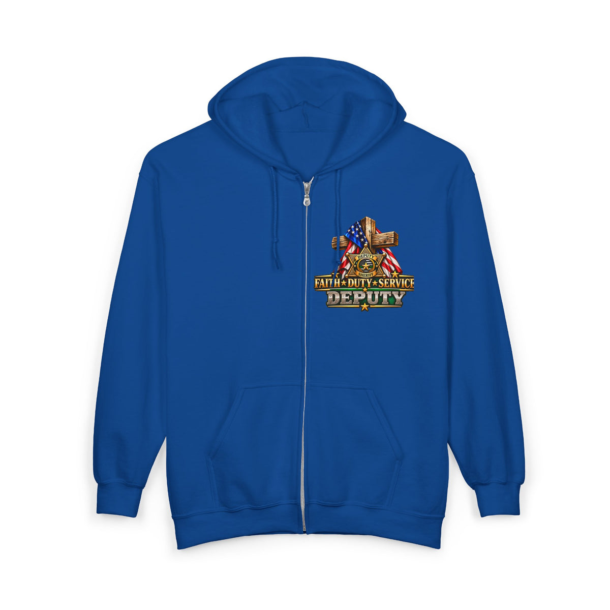 Deputy Sheriff Stand for the Flag, Kneel for the Cross - Hoodie