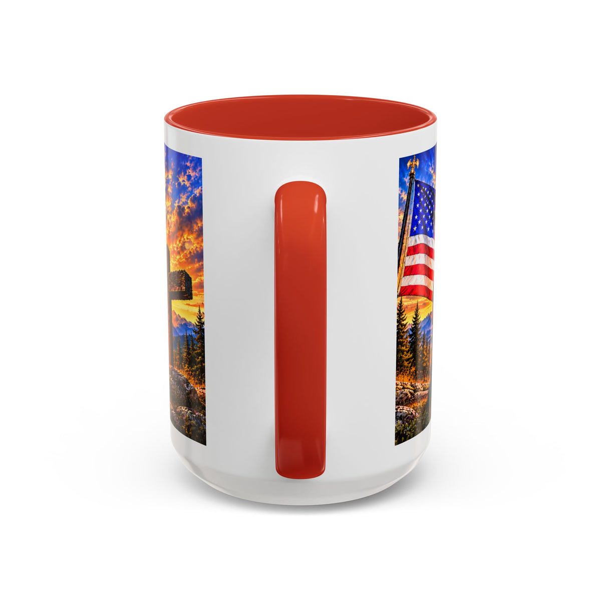 Stand for the Flag, Kneel for the Cross Coffee Mug_BF