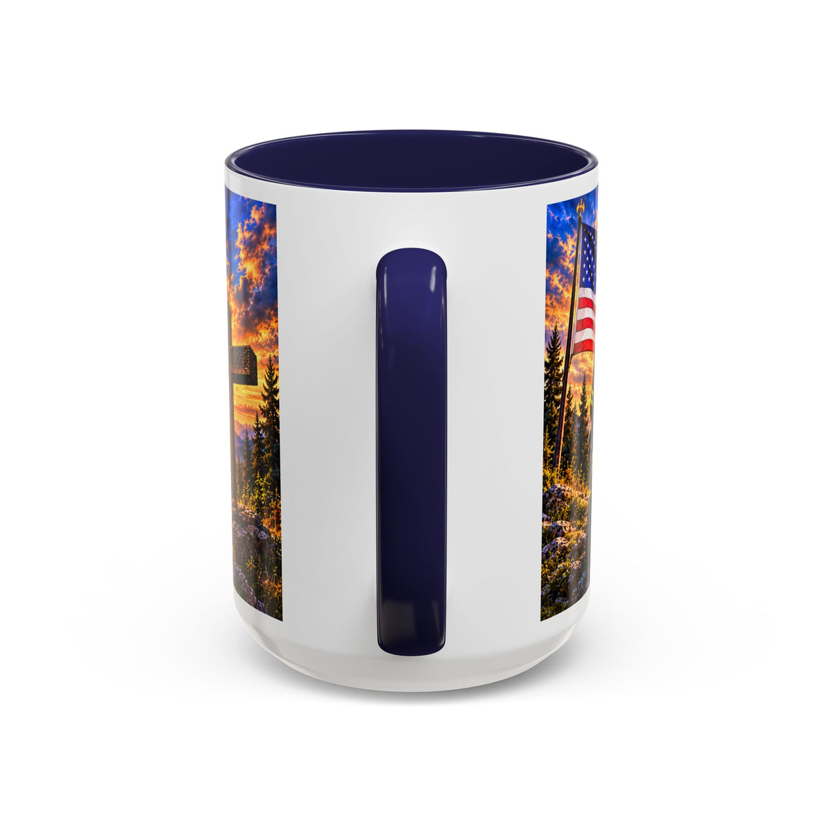 Firefighter Coffee Mug - "Stand for the Flag, Kneel for the Cross" Patriotic  Accent Mug