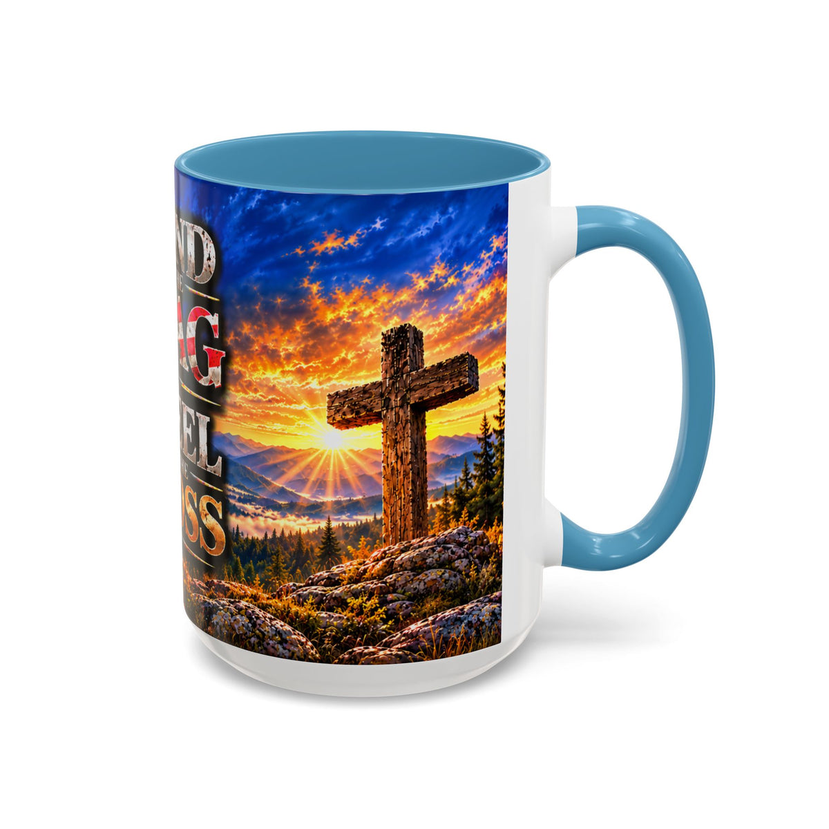 Coffee Mug - "Stand for the Flag, Kneel for the Cross" Police Officer Tribute 11oz or 15oz Mug_WF