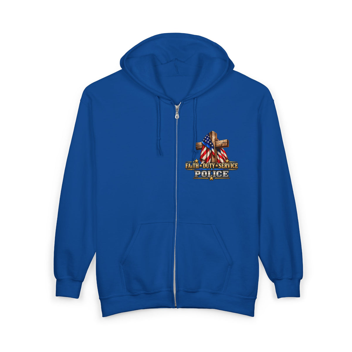 Police Officer 3 Stand for the Flag, Kneel for the Cross - Hoodie