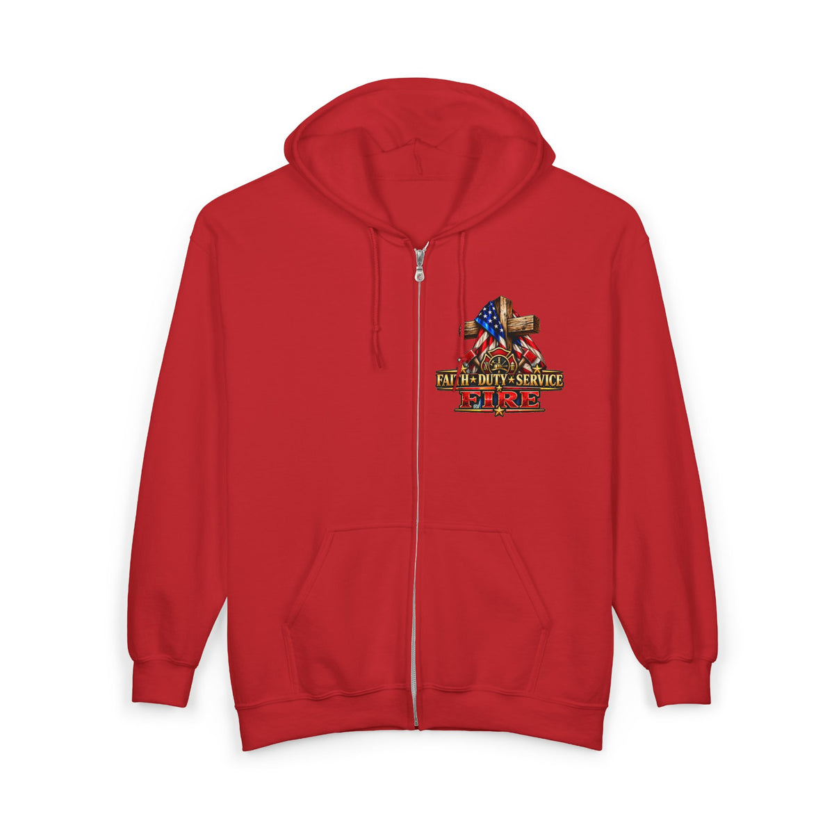Firefighter Stand for the Flag, Kneel for the Cross - Hoodie