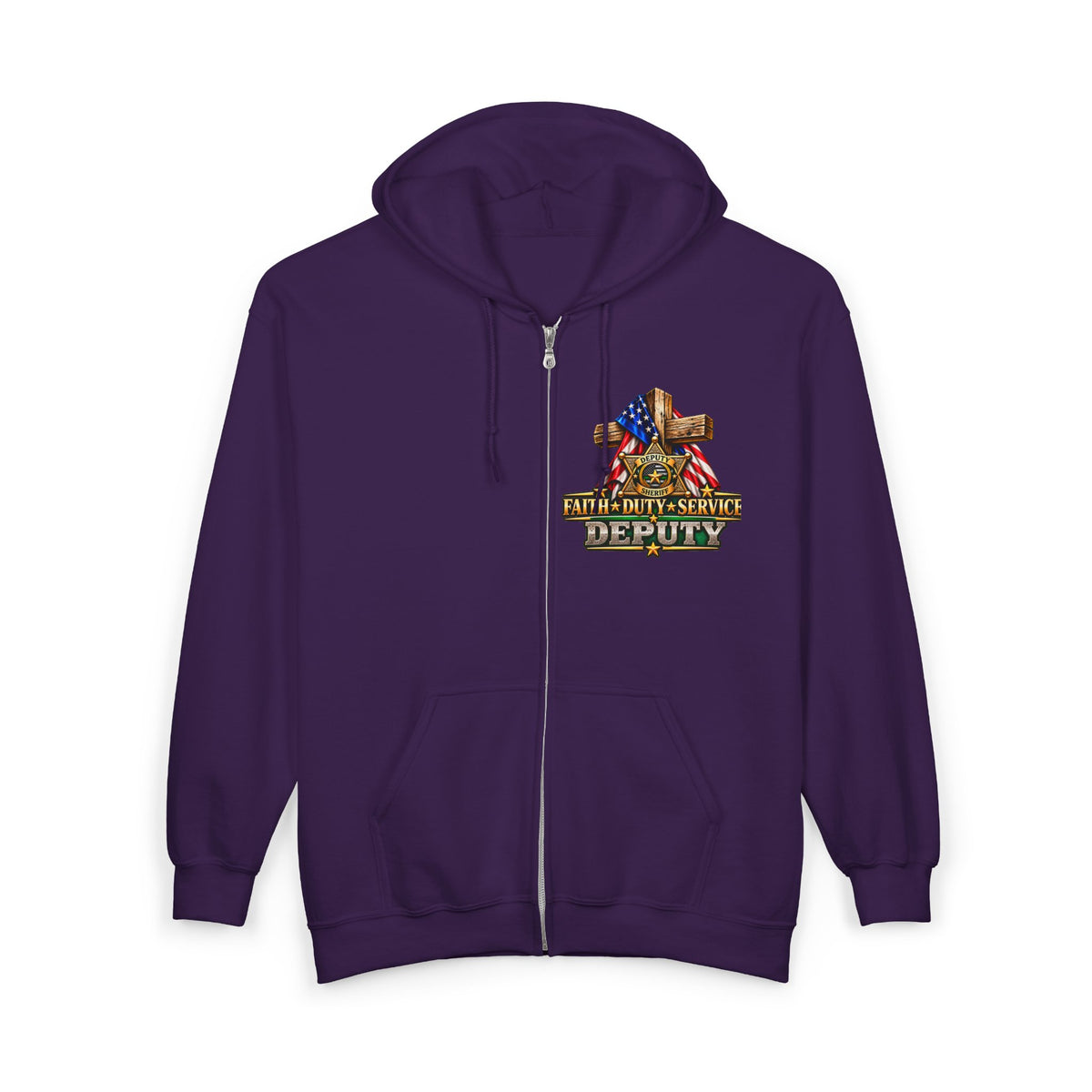 Deputy Sheriff Stand for the Flag, Kneel for the Cross - Hoodie