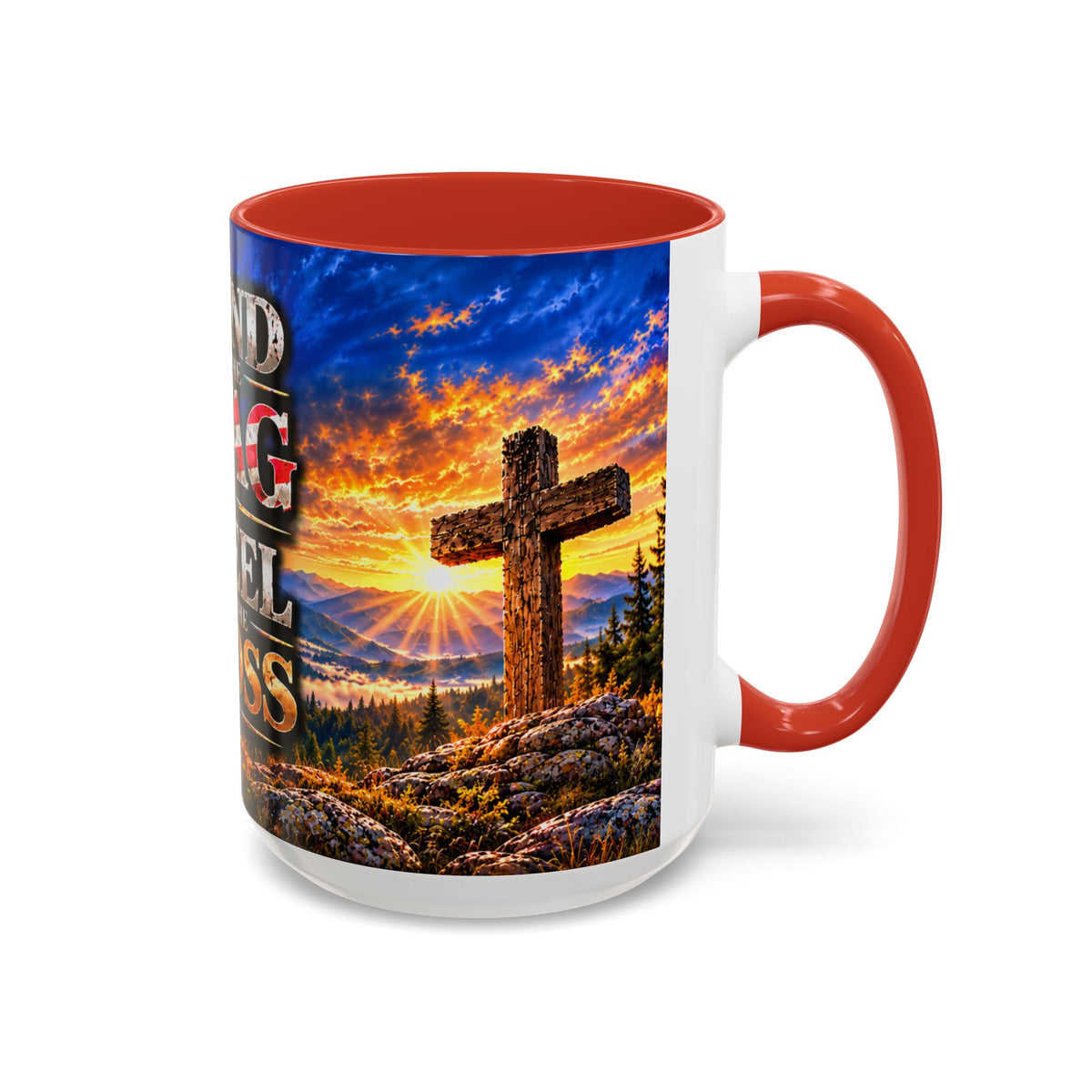 Coffee Mug - "Stand for the Flag, Kneel for the Cross" Police Officer Tribute 11oz or 15oz Mug_WF