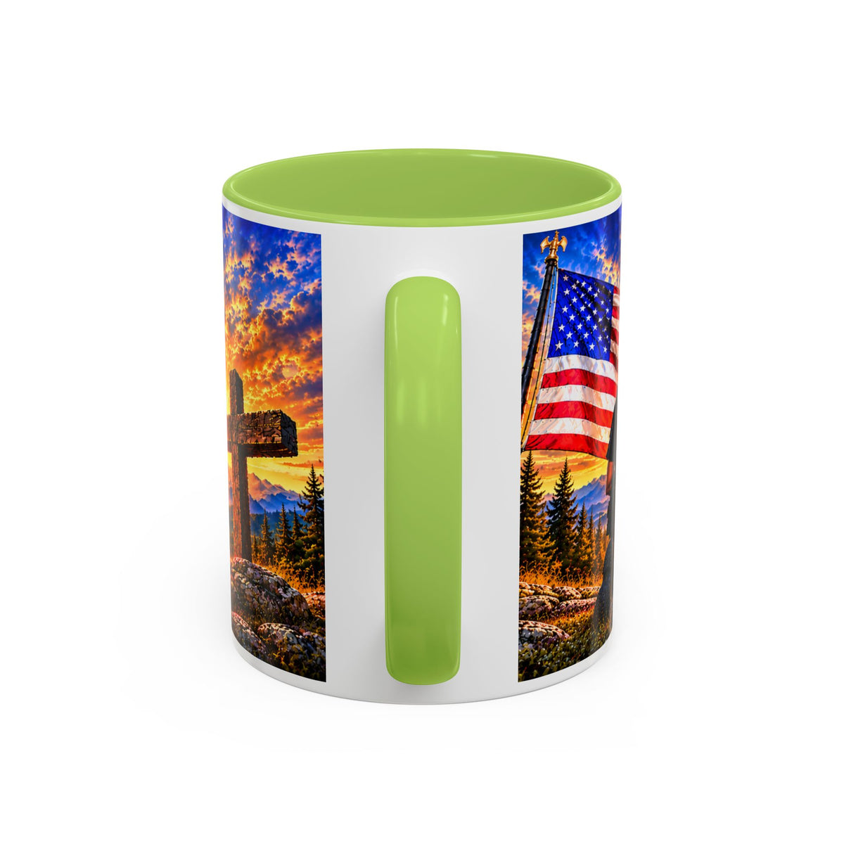 Stand for the Flag, Kneel for the Cross Coffee Mug_BF