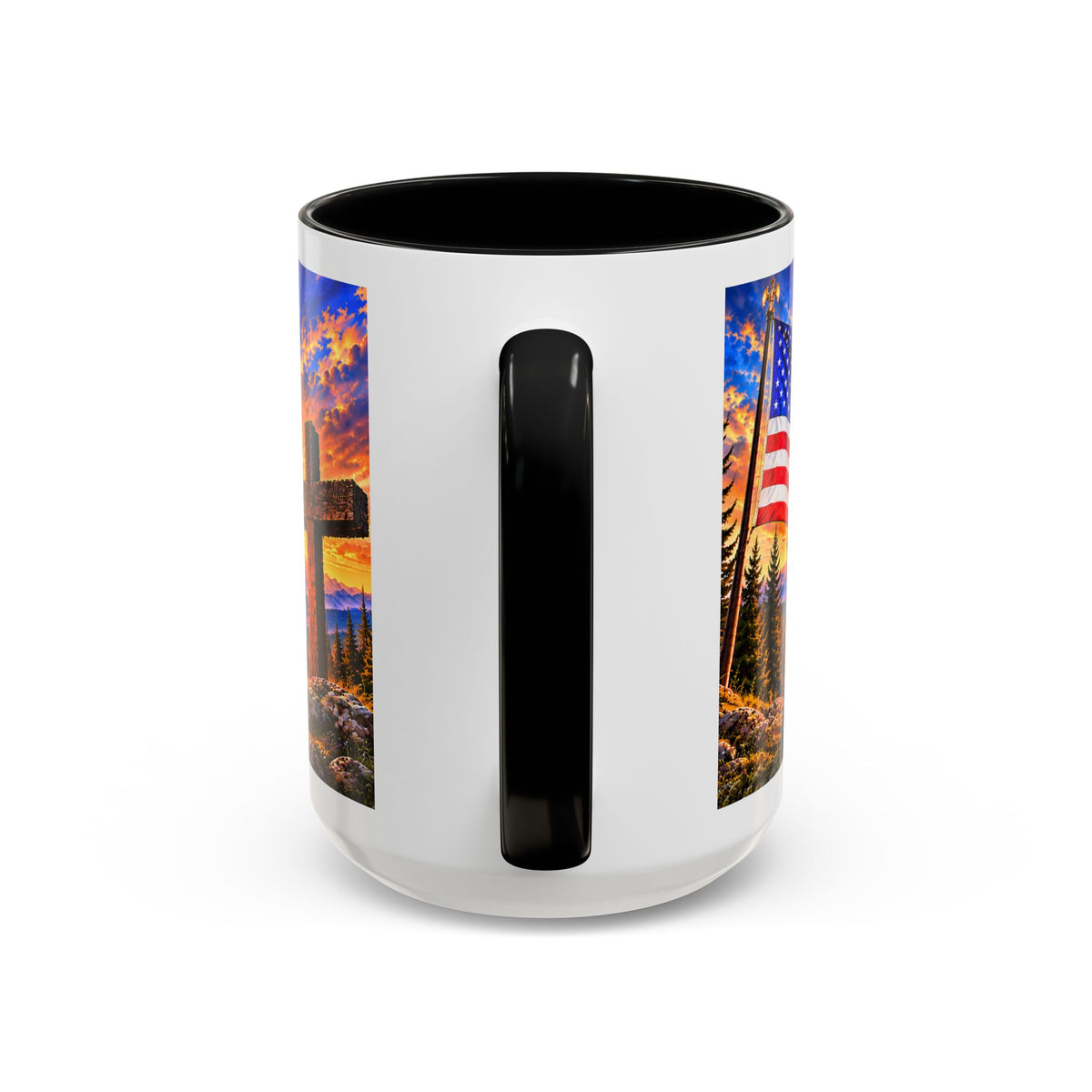 Stand for the Flag, Kneel for the Cross Coffee Mug