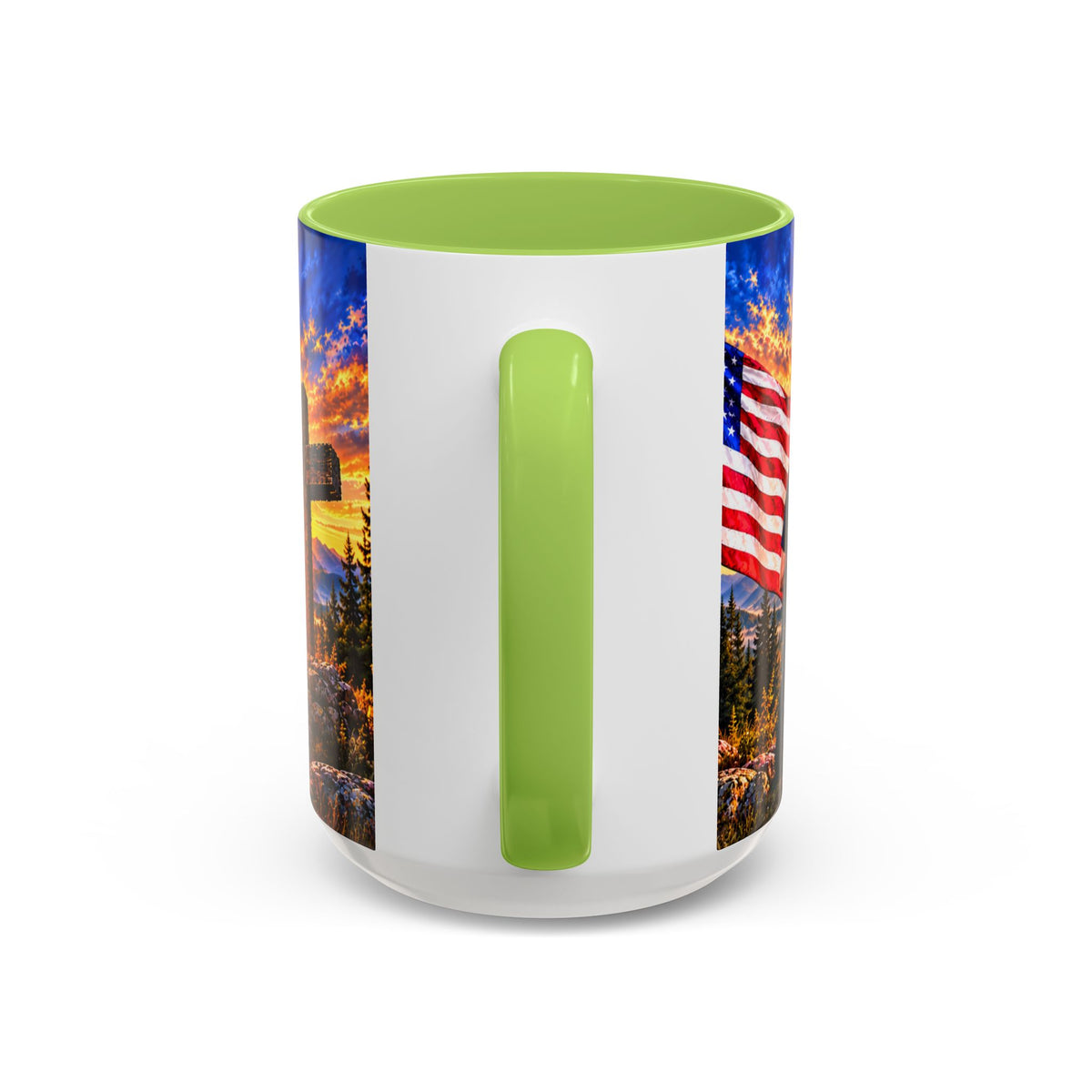 Coffee Mug - "Stand for the Flag, Kneel for the Cross" Police Officer Tribute 11oz or 15oz Mug_WF