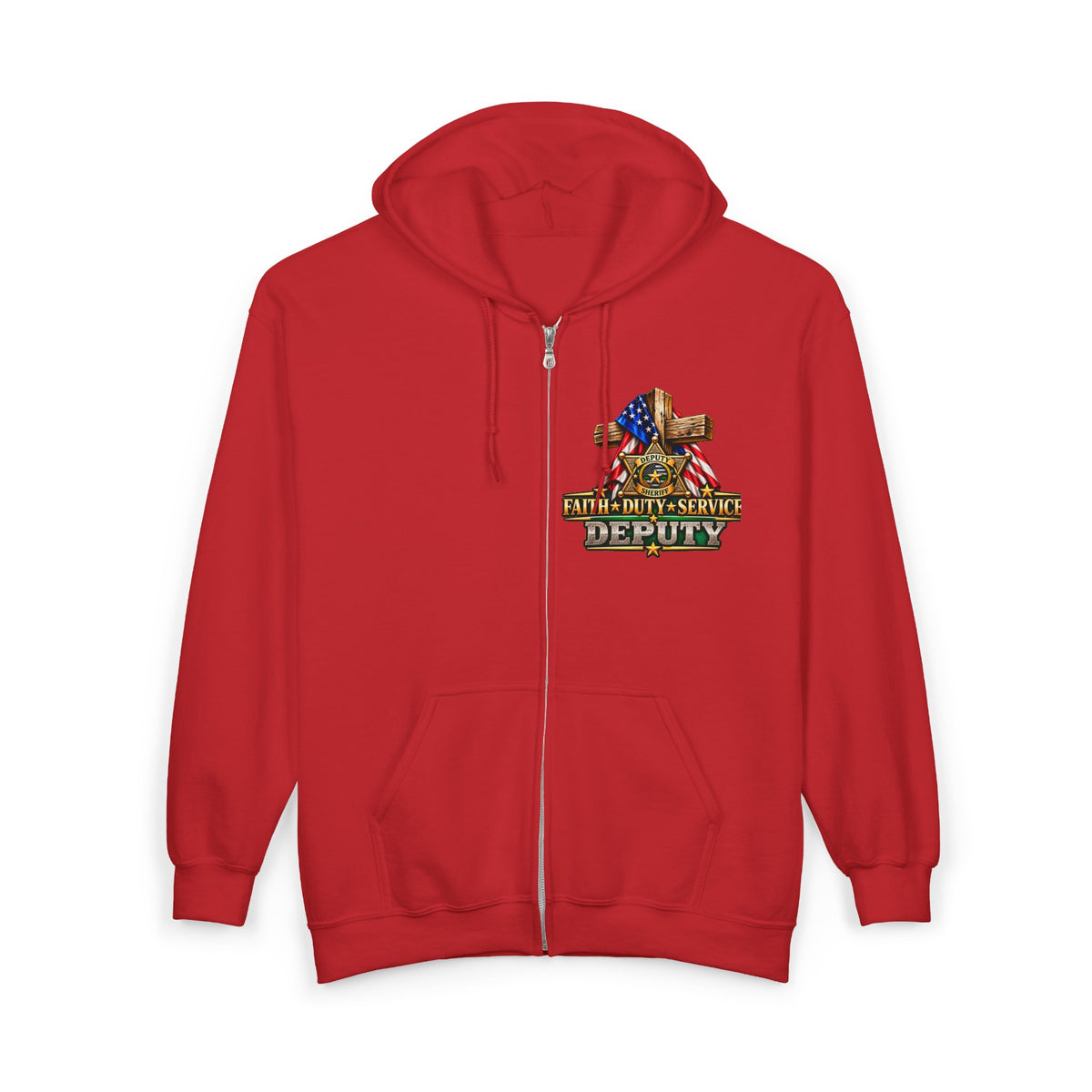 Deputy Sheriff Stand for the Flag, Kneel for the Cross - Hoodie
