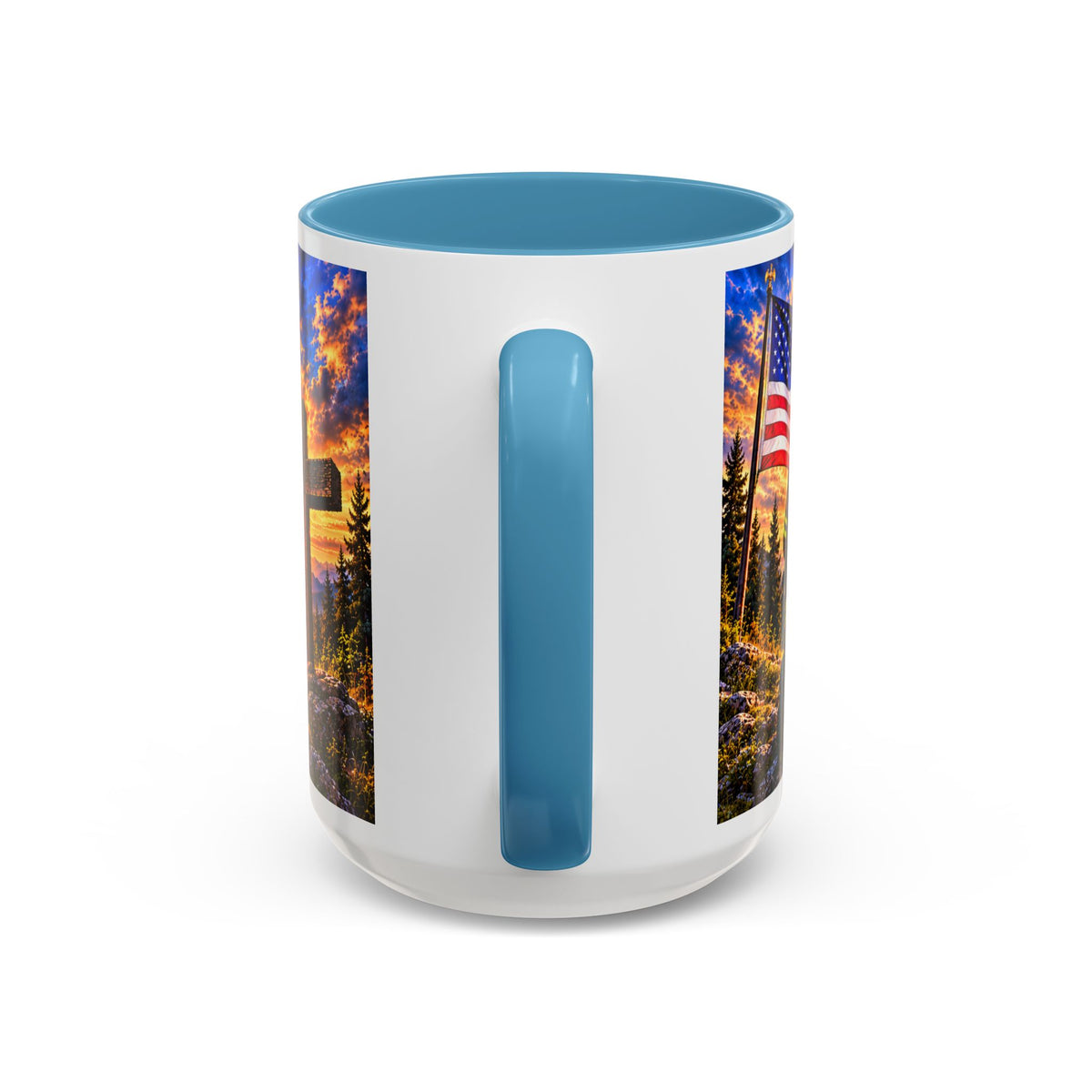 Firefighter Coffee Mug - "Stand for the Flag, Kneel for the Cross" Patriotic  Accent Mug