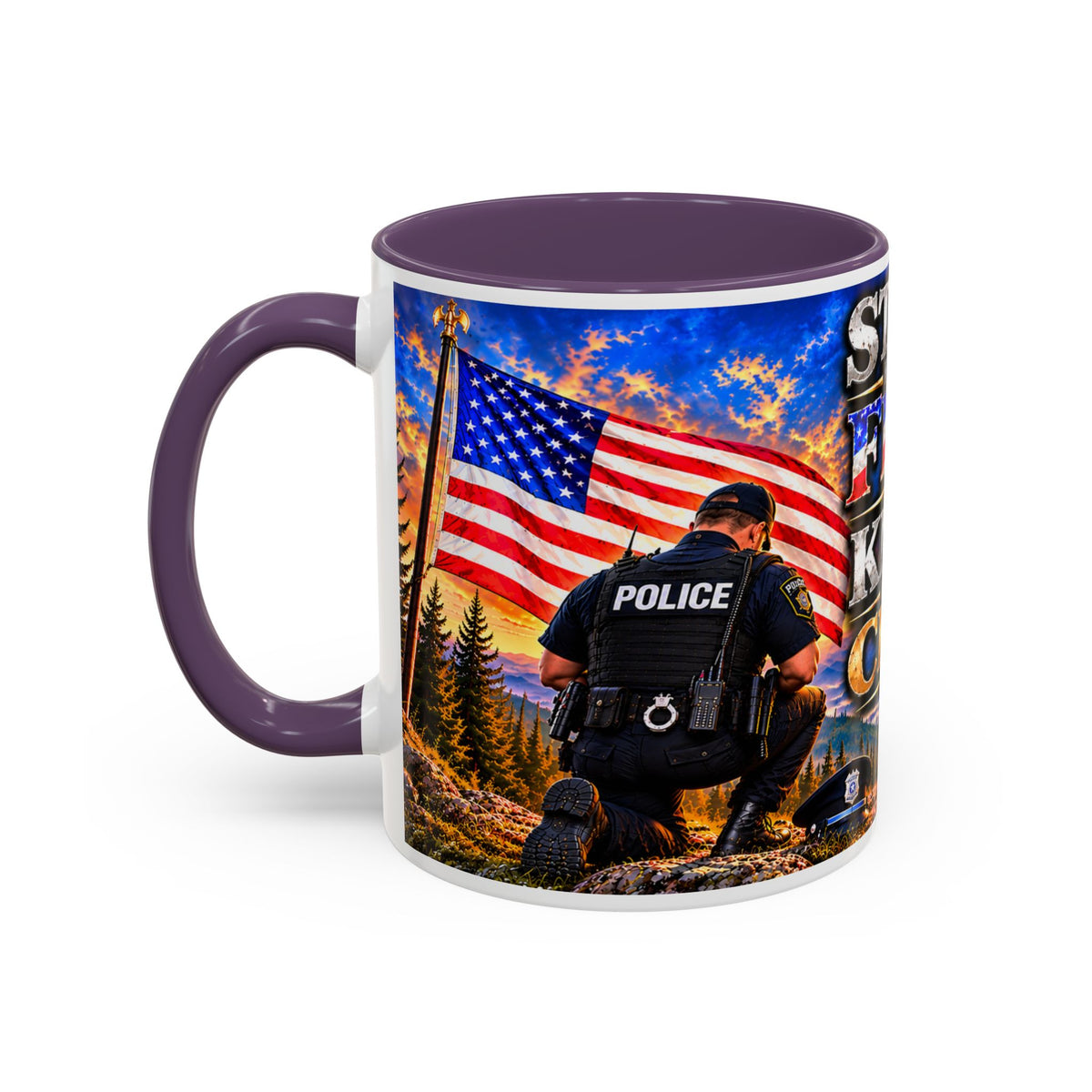 Stand for the Flag, Kneel for the Cross Coffee Mug