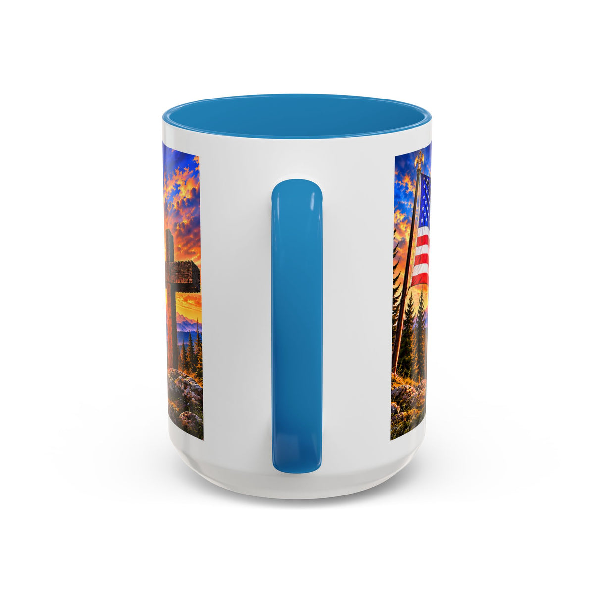 Stand for the Flag, Kneel for the Cross Coffee Mug