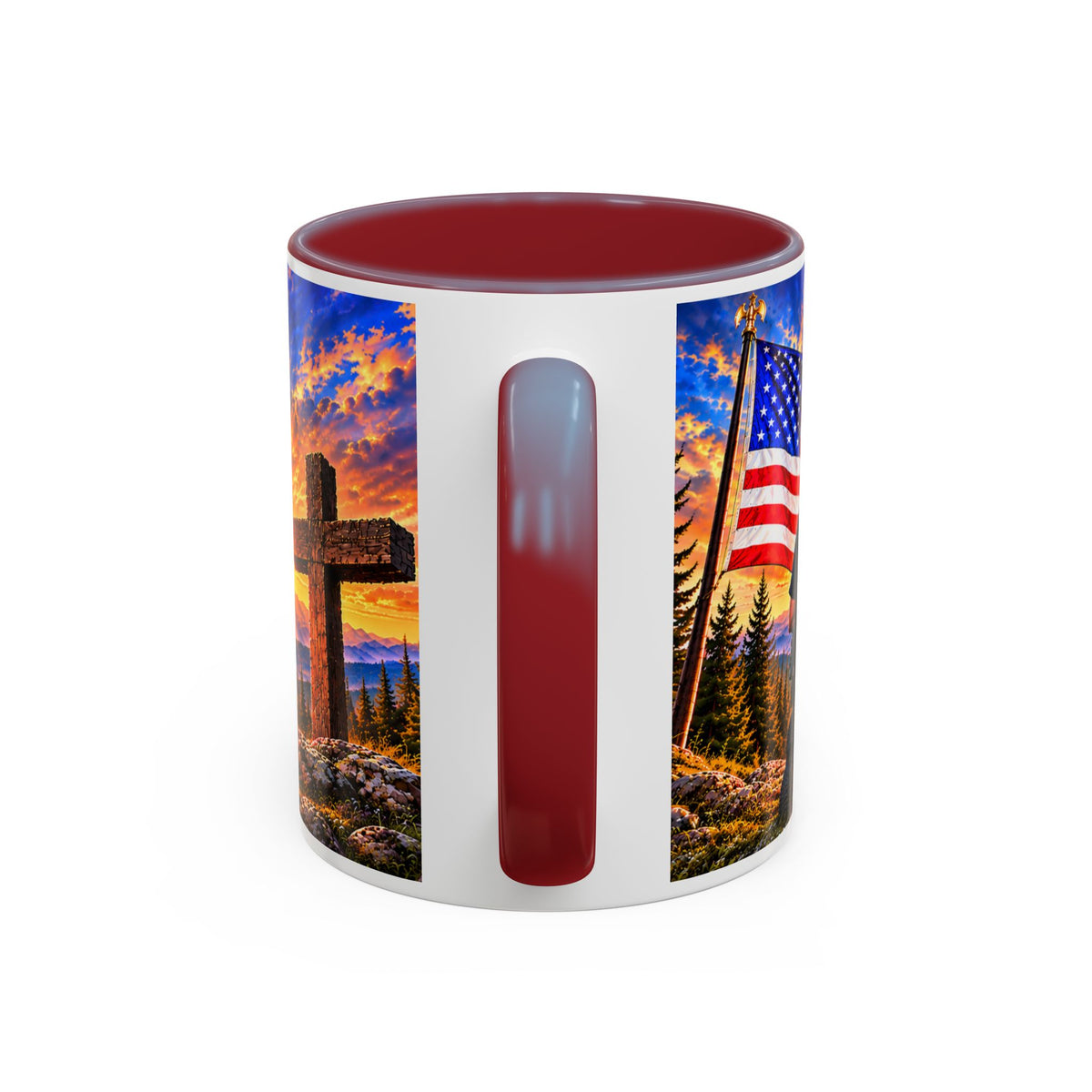 Stand for the Flag, Kneel for the Cross Coffee Mug