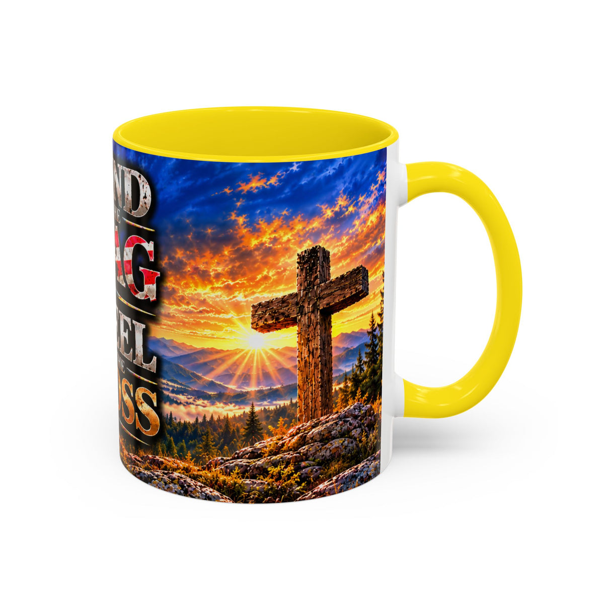 Coffee Mug - "Stand for the Flag, Kneel for the Cross" Police Officer Tribute 11oz or 15oz Mug_WF