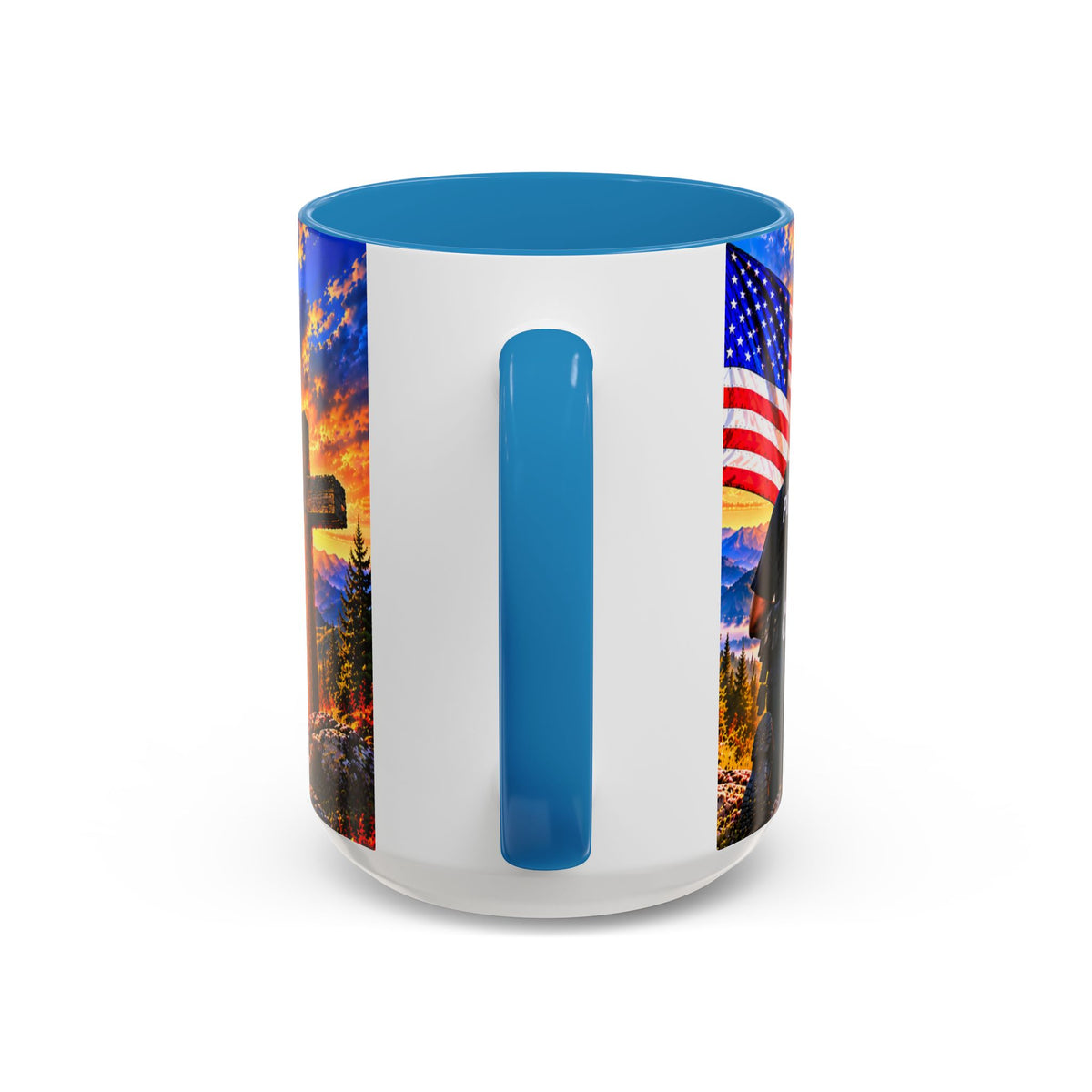 Coffee Mug - "Stand for the Flag, Kneel for the Cross" Police Officer Tribute 11oz or 15oz Mug