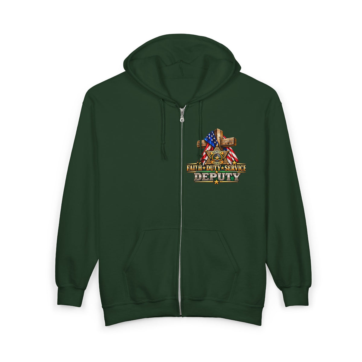 Deputy Sheriff Stand for the Flag, Kneel for the Cross - Hoodie