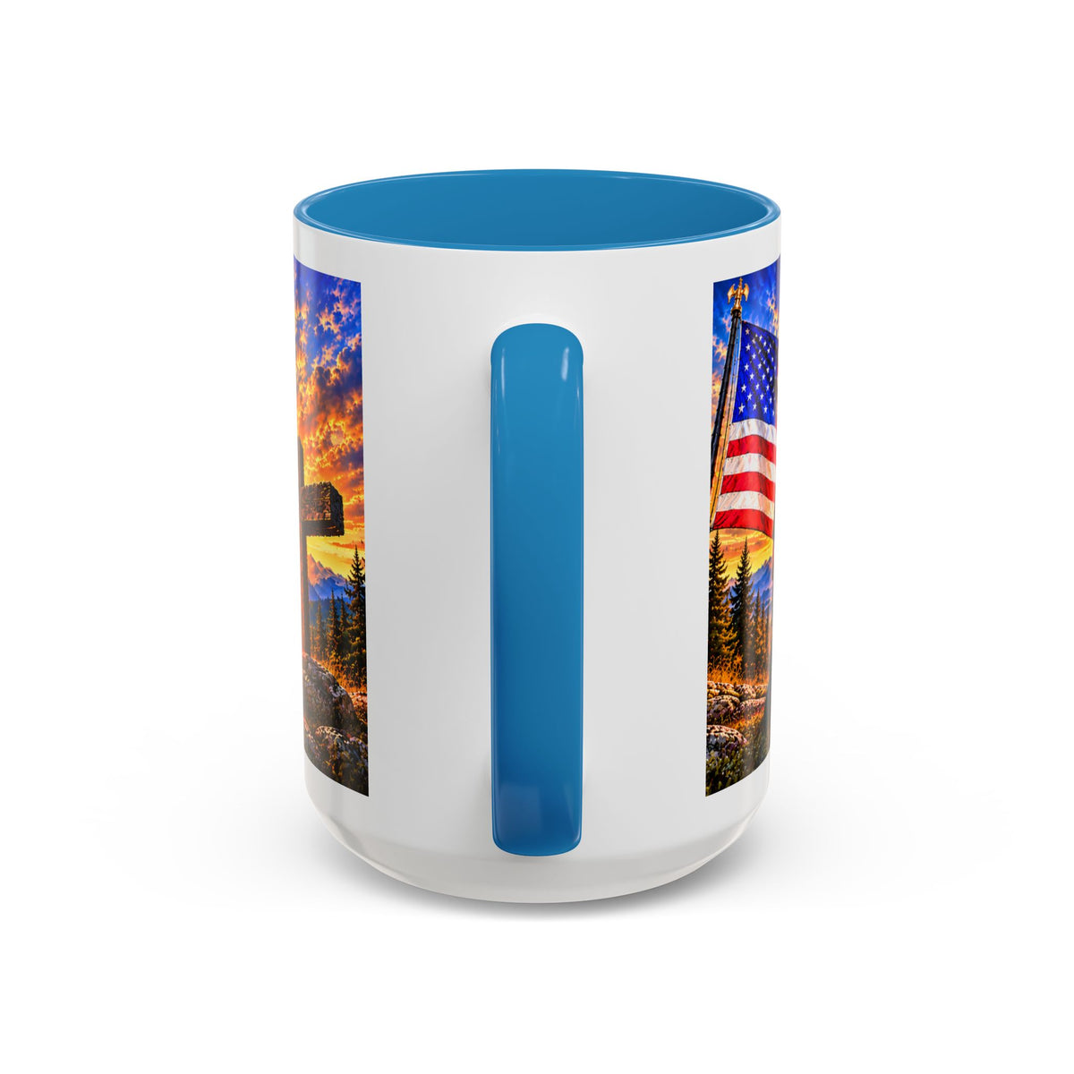 Stand for the Flag, Kneel for the Cross Coffee Mug_BF
