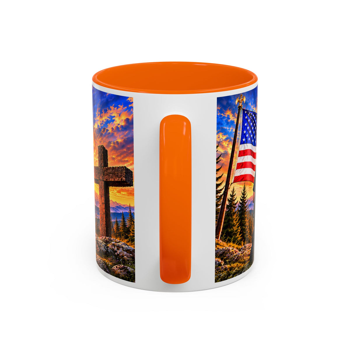 Stand for the Flag, Kneel for the Cross Coffee Mug
