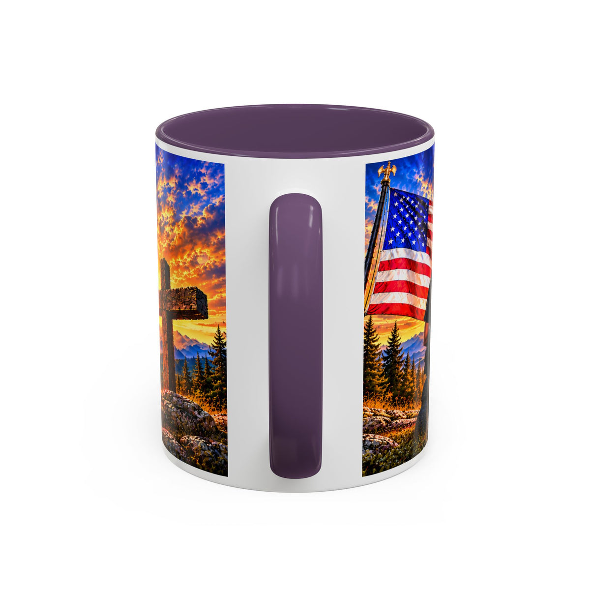 Stand for the Flag, Kneel for the Cross Coffee Mug_BF