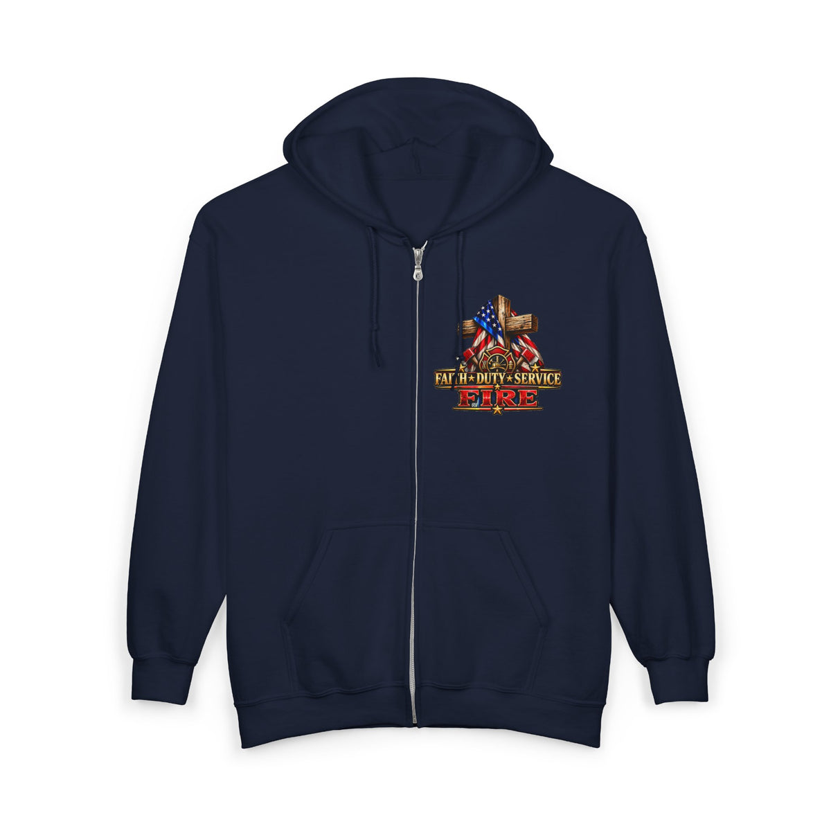Firefighter 4 Stand for the Flag, Kneel for the Cross - Hoodie