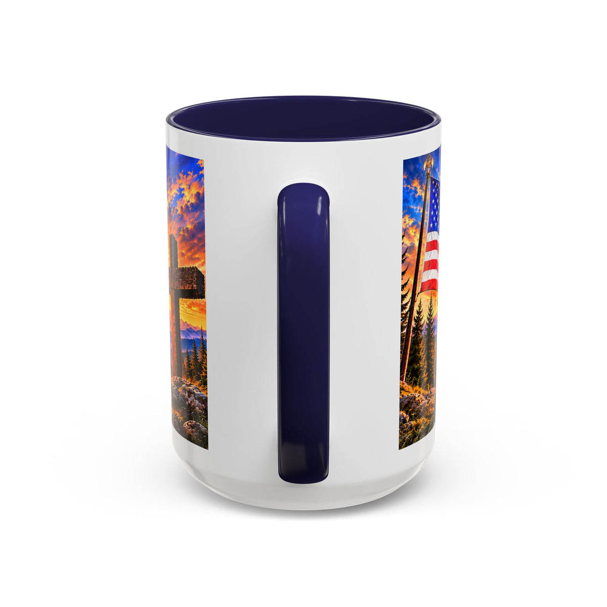 Stand for the Flag, Kneel for the Cross Coffee Mug
