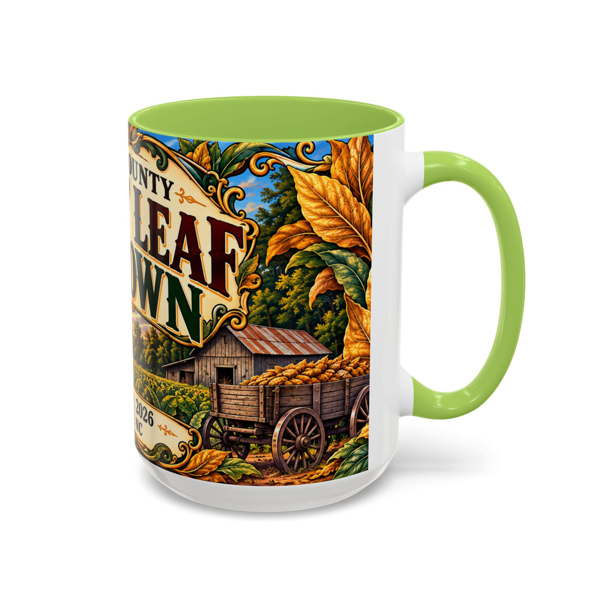 15oz Mug_Bright Leaf Hoedown Coffee Mug — Vintage Fall Festival