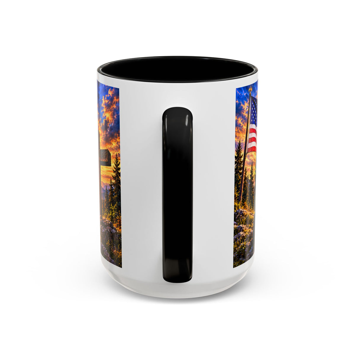 Firefighter Coffee Mug - "Stand for the Flag, Kneel for the Cross" Patriotic  Accent Mug