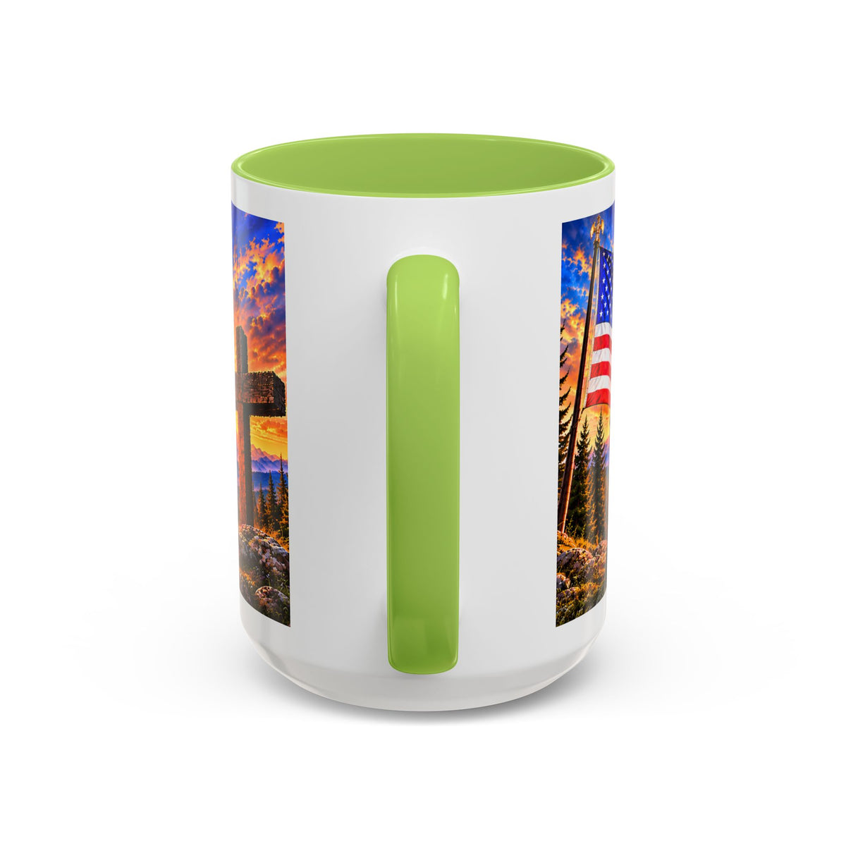 Stand for the Flag, Kneel for the Cross Coffee Mug