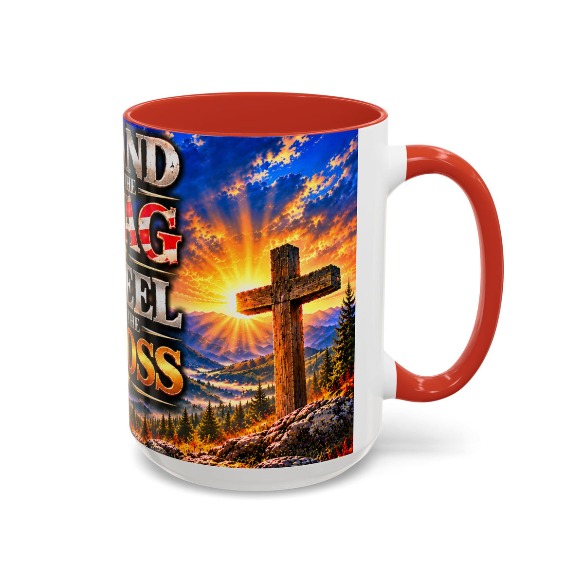Coffee Mug - "Stand for the Flag, Kneel for the Cross" Police Officer Tribute 11oz or 15oz Mug