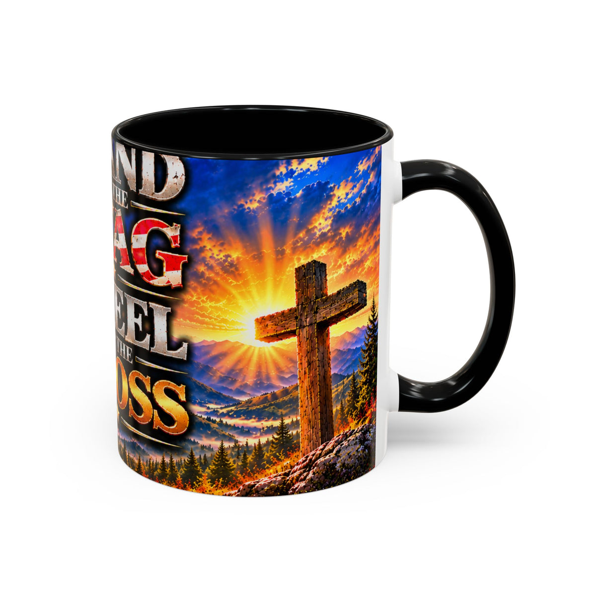 Coffee Mug - "Stand for the Flag, Kneel for the Cross" Police Officer Tribute 11oz or 15oz Mug
