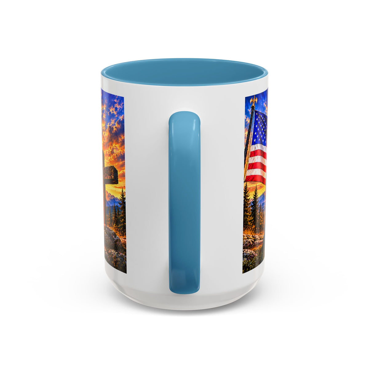 Stand for the Flag, Kneel for the Cross Coffee Mug_BF