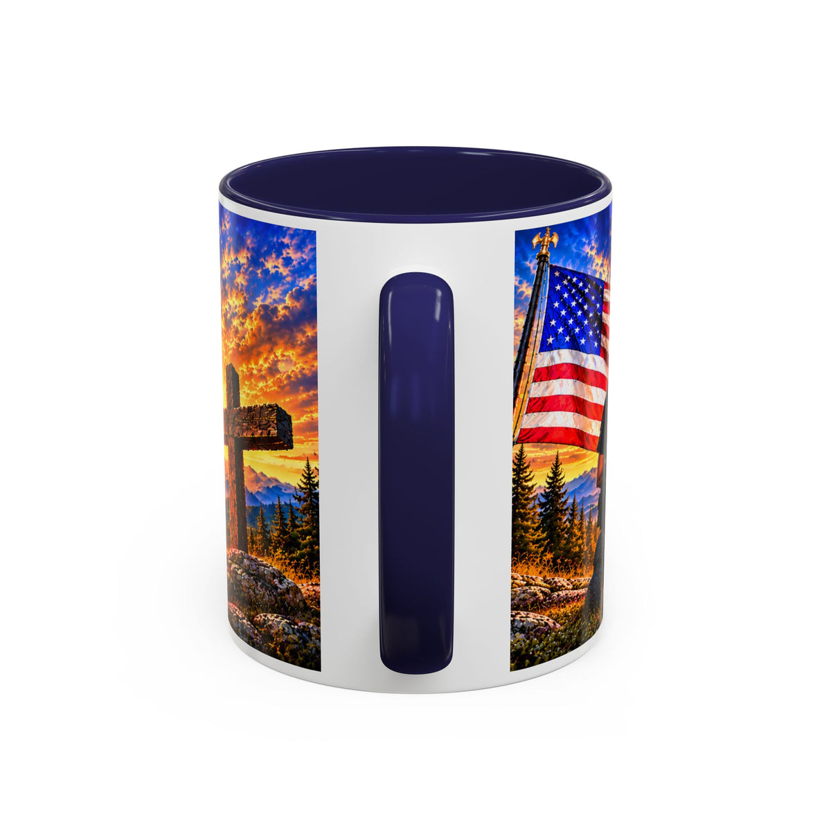 Stand for the Flag, Kneel for the Cross Coffee Mug_BF