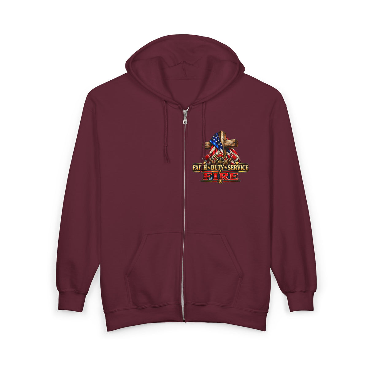 Firefighter 2 Stand for the Flag, Kneel for the Cross - Hoodie