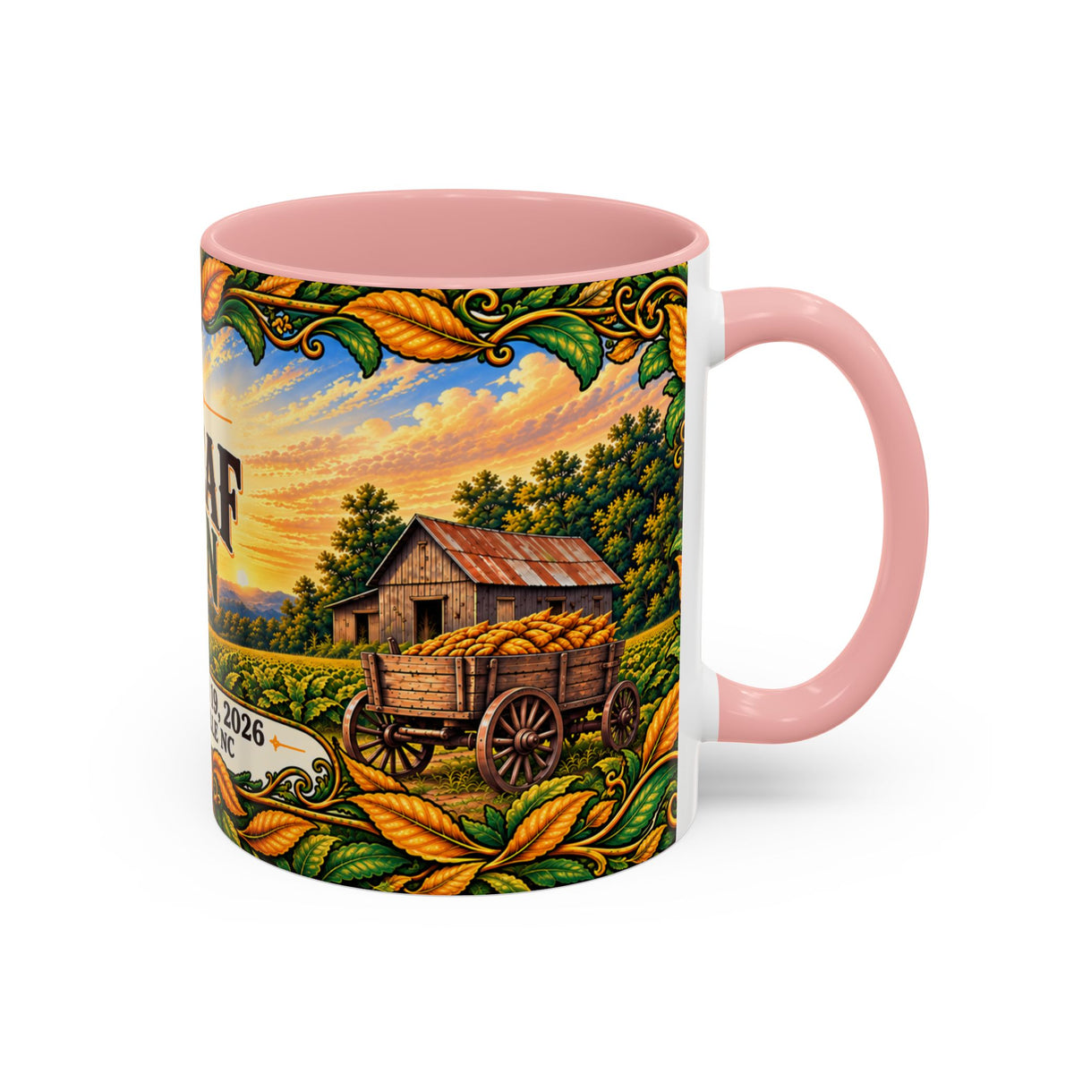 Bright Leaf Hoedown Coffee Mug Wrap — Caswell County Event Souvenir (Sept 19, 2026)
