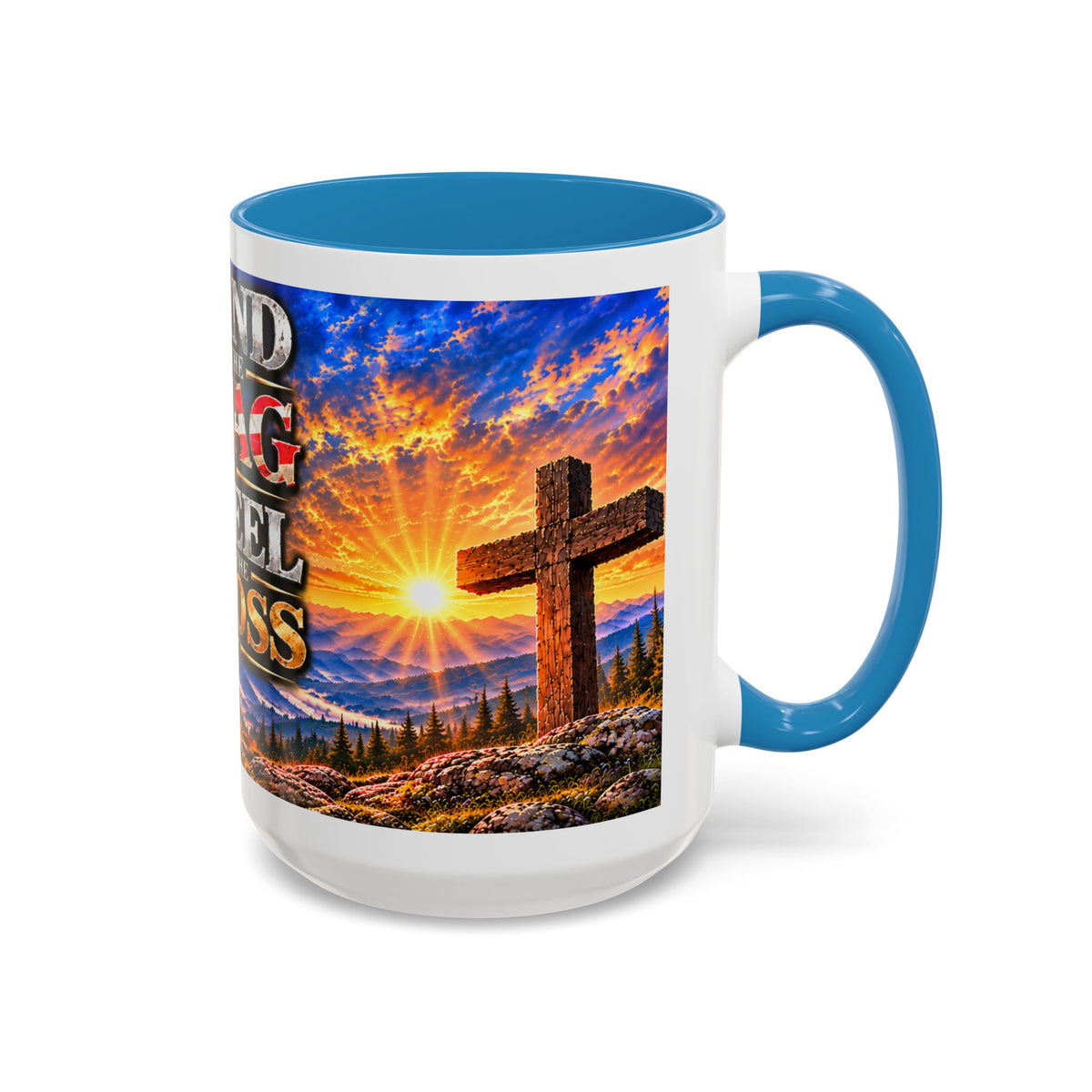 Stand for the Flag, Kneel for the Cross Coffee Mug