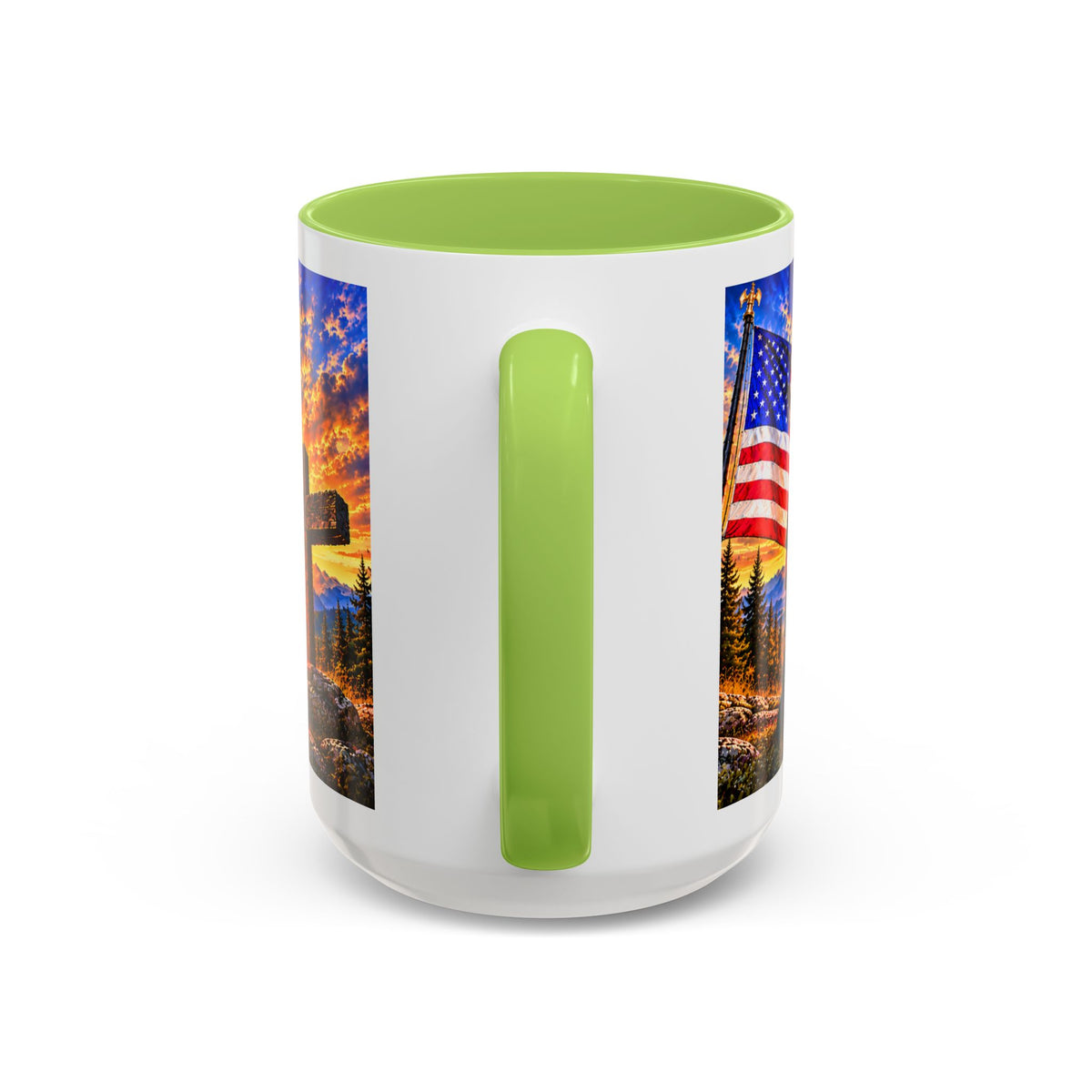 Stand for the Flag, Kneel for the Cross Coffee Mug_BF