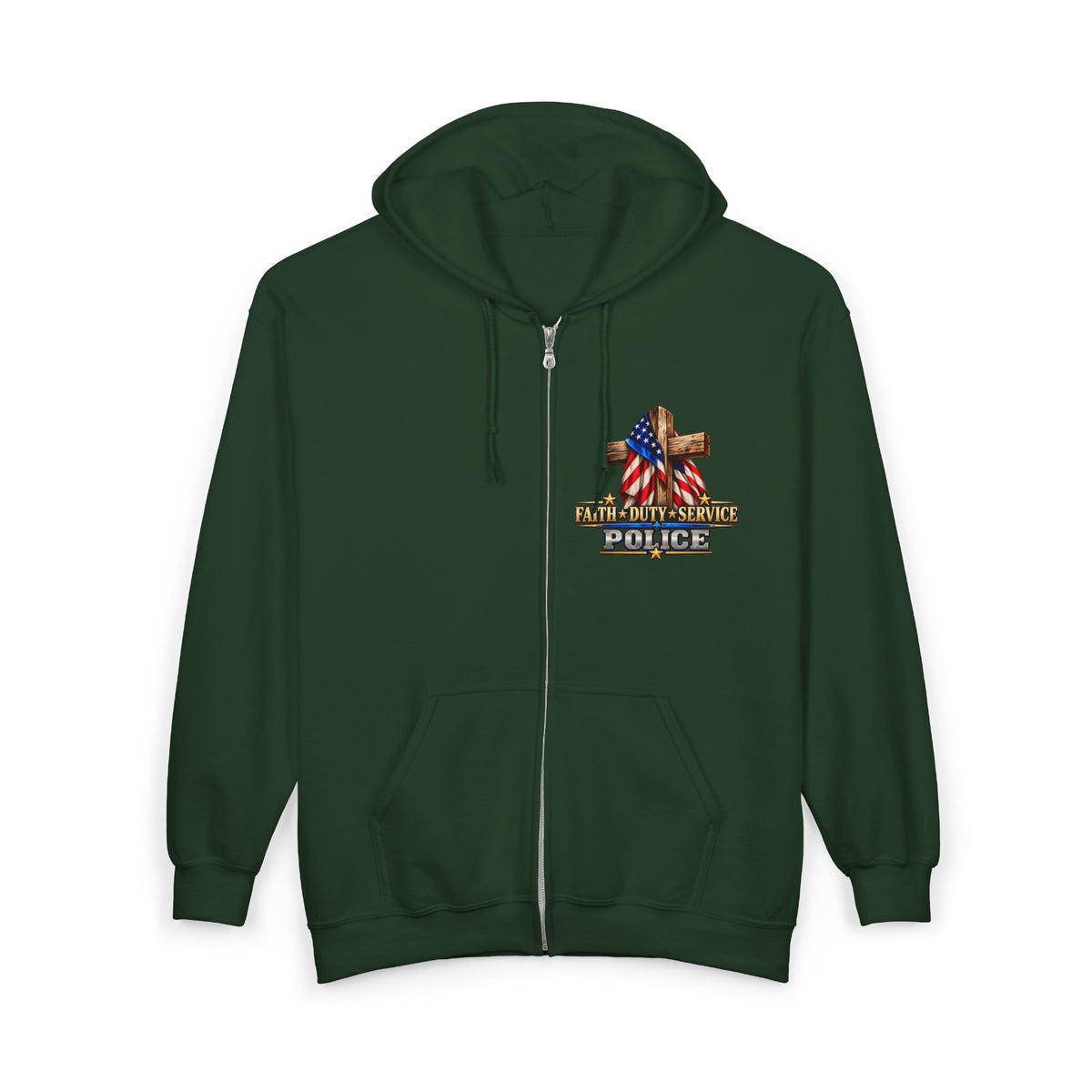 Police Officer 3 Stand for the Flag, Kneel for the Cross - Hoodie