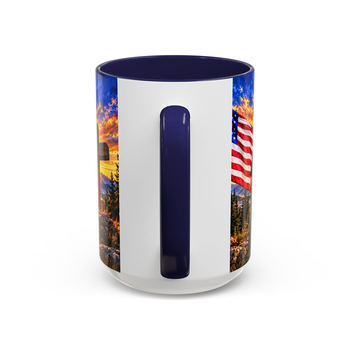 Coffee Mug - "Stand for the Flag, Kneel for the Cross" Police Officer Tribute 11oz or 15oz Mug_WF